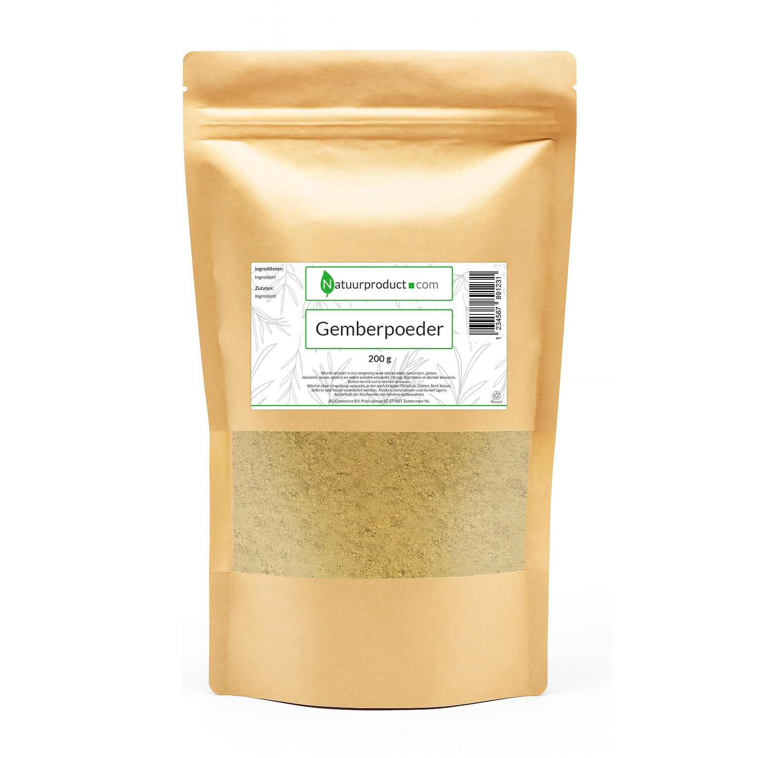 Gemberpoeder 200 zak