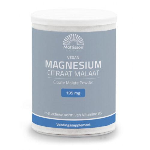 Magnesium Citraat Malaat Poeder 195 mg - 13% el. magnesium