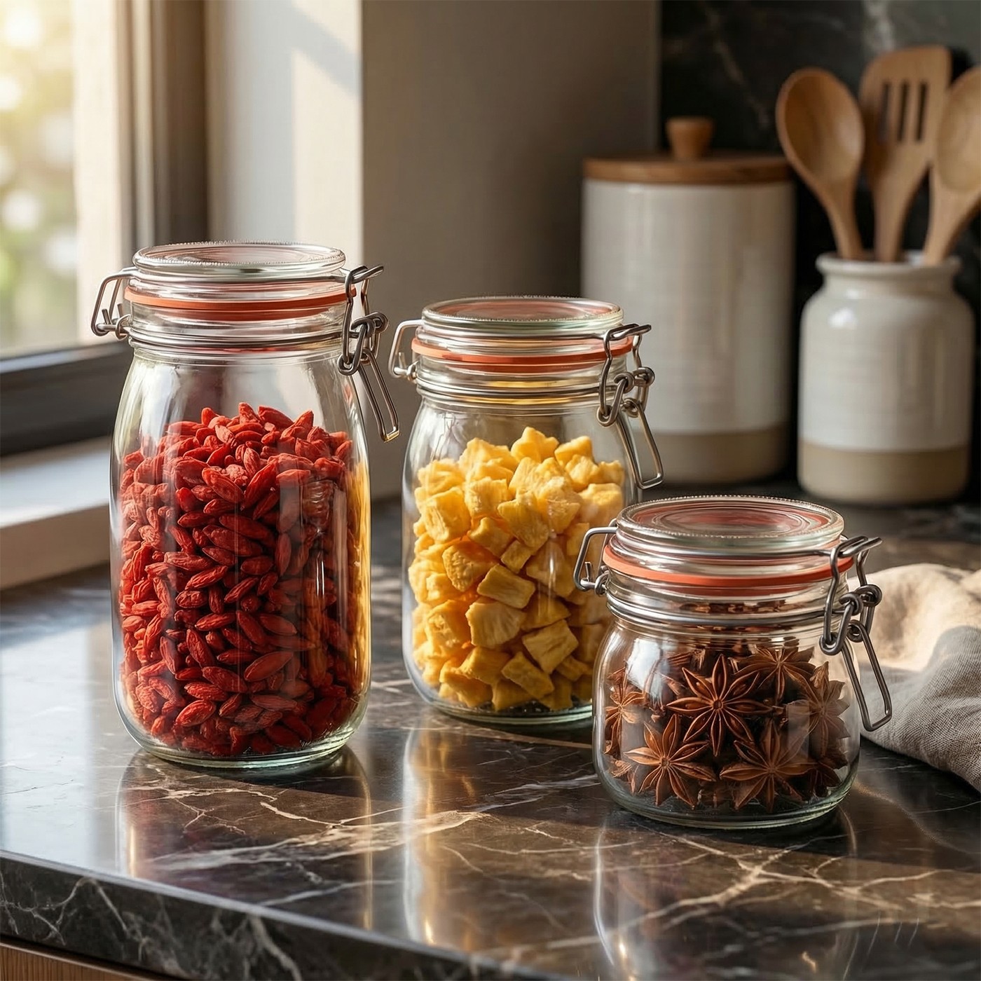 Weckpot met beugelsluiting en ring - 200 ml - Afbeelding 4