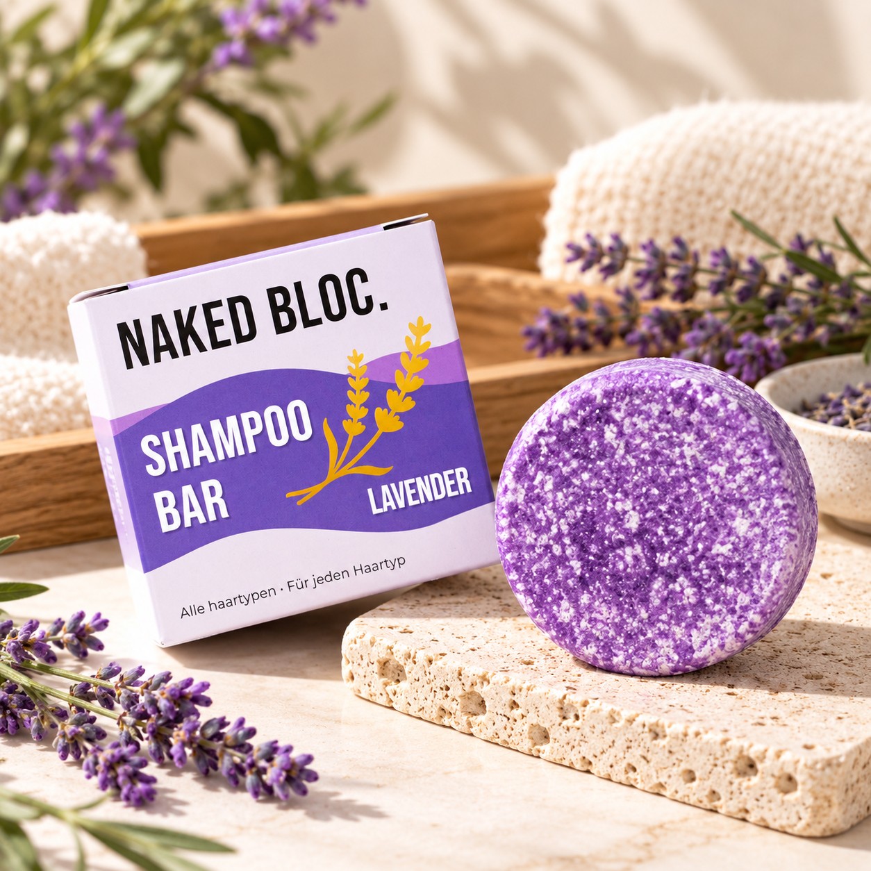 Shampoo Bar Lavendel (Alle haartypes) - Afbeelding 3